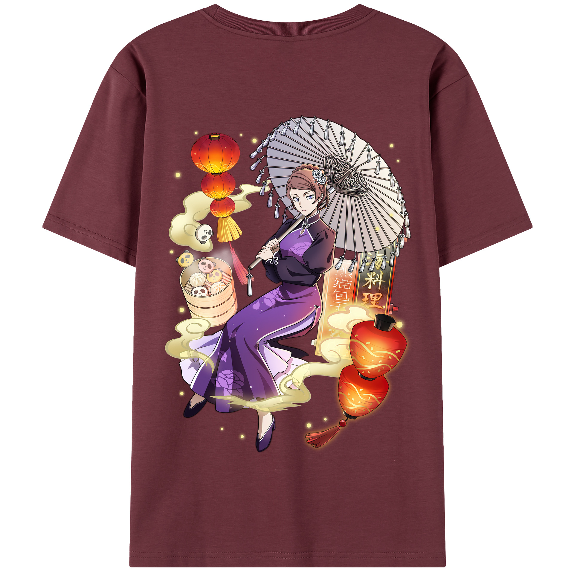 （画像用） 文豪ストレイドッグス Bungo Stray Dogs 綿100％半袖Tシャツ（背面プリント）